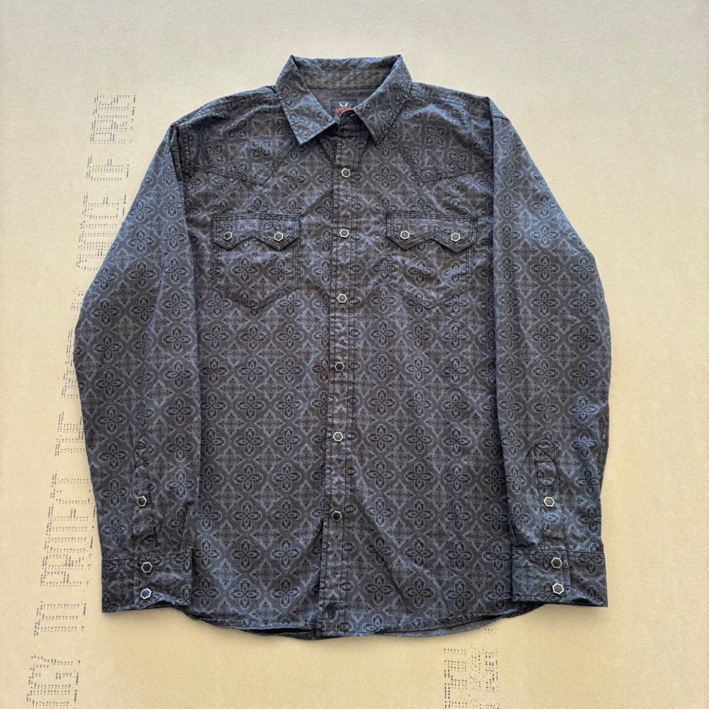 Vintage‎ 90s Moonshine Spirit Brad Paisley Western Pearl Snap Shirt